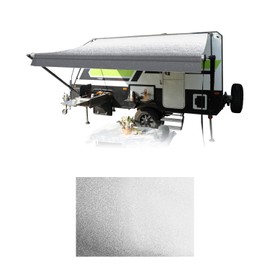 RV Awning Fabric Replacement Standard Grade Premium Vinyl (13'(Fabric 12'2"), Gray Fade)