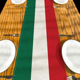 Italy Table Runner Green White Red Stripes Italy Table Cover Italy Puerto Rico Table Runner Striped Ltalian Puerto Rico Party Decor Italy Decorations for Home Party