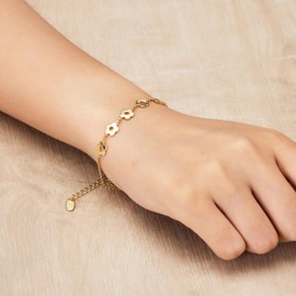 Philip Jones Gold Plated Flower Bracelet
