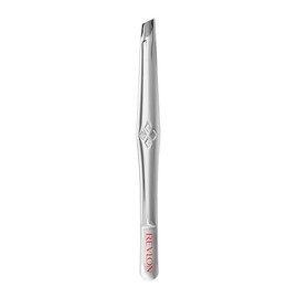 Revlon - Pinzas multiusos con punta inclinada, herramienta de maquillaje para cejas y vello encarnado, hechas con acero inoxidable