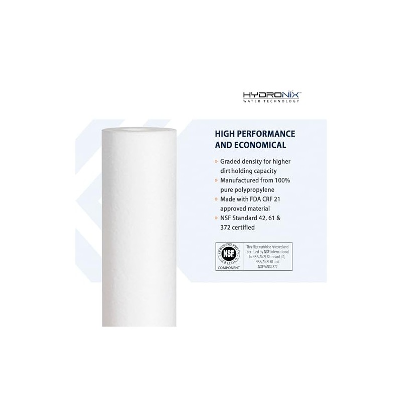 Hydronix SDC-25-1005 Whole House RO Reverse Osmosis Sediment Water Filter