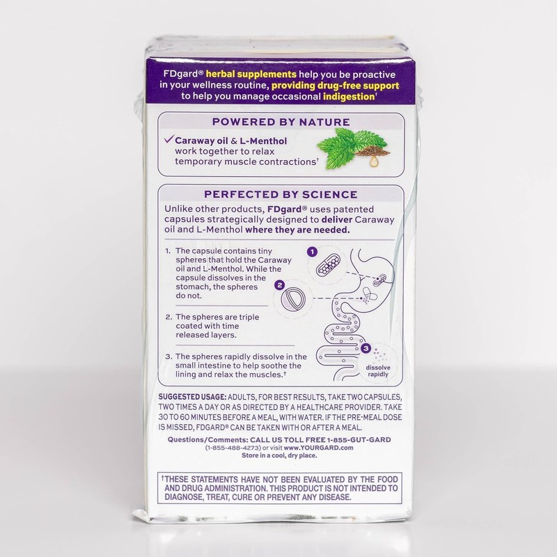 FDgard Gut Health Supplement, Indigestion, Nausea & Bloating, Upset Stomach,