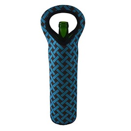 Wine Bodies Insulated Neoprene Bottle Tote Bag Featuring Braided Design