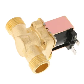 Brass Electric Solenoid Valve, 12V, 1/2 Inch, Water Control, Wear-Resistant, Anti-Corrosion, High Temperature, Steady, Adjustable, for Water Industry