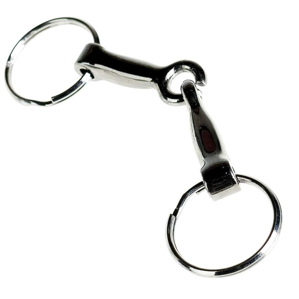 NETPROSHOP Beautiful Metal Key Ring Bit Simply Broken Silver