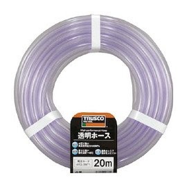 TRUSCO TTM1012C10 Transparent Hose 3.9 x 4.7 ft (10 x 12 mm), Cut 32.8 ft (10 m)