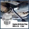 VekAuto 2 Set M16x1.5 Oil Drain Plug Aluminum Alloy Silver