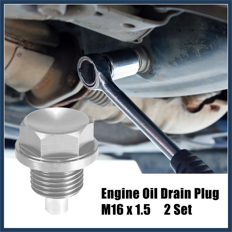 VekAuto 2 Set M16x1.5 Oil Drain Plug Aluminum Alloy Silver