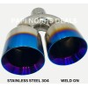 Papi Noah Dual 4" Twin Staggered BLUE BURN Exhaust Tip