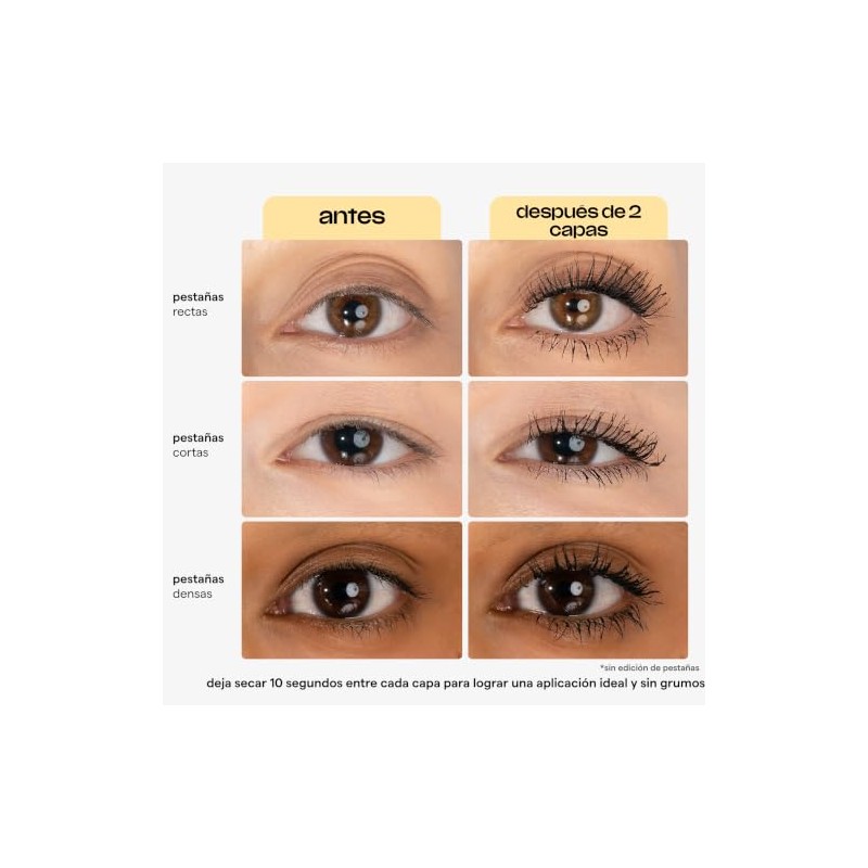 Sarelly Horse Lashes Máscara de Pestañas Waterproof Voluminizadora, Negra Intensa,