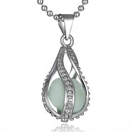 Stayoung Jewellery Infinity Drop of Water Luminous Pendant Necklace, Blue Illuminat Color