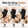 Fingerless Compression Gloves with Adjustable Wrist Strap – Hand Support