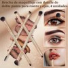 Set de Brochas de Maquillaje 6 Piezas Doble Punta, 12