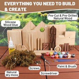 SELENAIRE Bird House Kit – DIY Adults & Kids, 1.5" Entrance, for Bluebirds