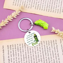 QUIHUD Pickle Funny Gag Gifts for Friends Sister Teen Daughter Emotional Encouraging Support Pickle keychain Christmas birthday Gifts