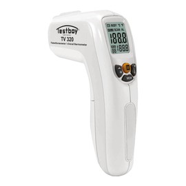 Testboy TV 320 Infrared Fever Thermometer, Body Thermometer (Contactless Thermometer, Safe Measurement, with Illuminated LC Display, Ergonomic Design)
