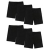 6 Pack Girls Dance Shorts, Black Bike Shorts Breathable &