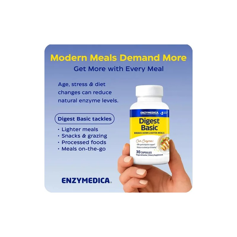 Enzymedica Digest Basic Cápsulas Enzimas Digestivas Suplemento