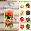 CARBLIN Wide Mouth Mason Jars 24 oz, 2 Pack Glass