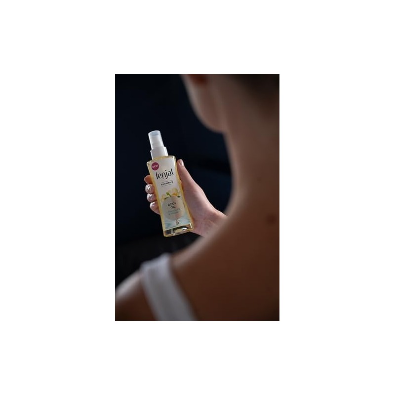 Fenjal Sensitive Body Oil, 145ml, Almond Oil, Healthy-Looking Glow