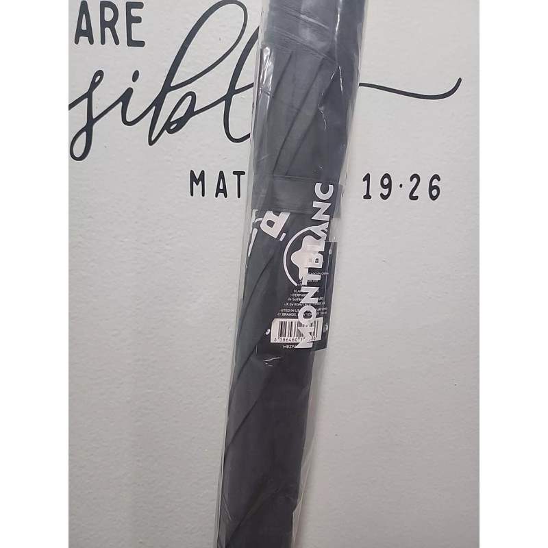 MONTBLANC PARFUMS LARGE BLACK DESIGNER UMBRELLA 38" LONG - NEW