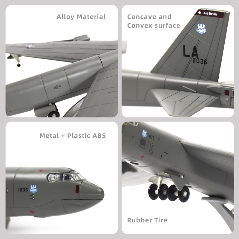 SEBUNAS 1/200 Scale B-52 Stratofortress Aircraft Model USAF Red Devils