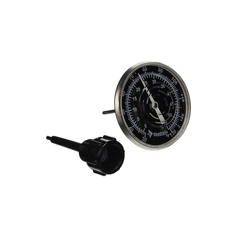 Pentair SL1DW 30/130-Degree Fahrenheit Inline Thermometer with Nylon Well for