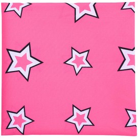 TWAYFEL Hot Pink Bandana Scarf with Star and Pattern Single Pack (1)