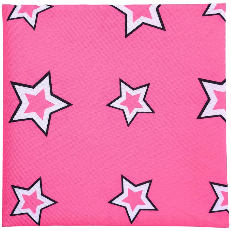 TWAYFEL Hot Pink Bandana Scarf with Star and Pattern Single