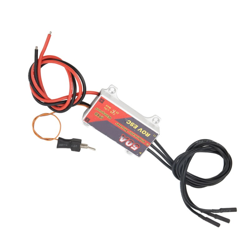 50A RC Brushless ESC 2‑6S IPX8 Waterproof Electronic Speed Controller
