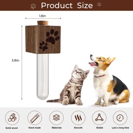 Cat Whisker Jar Fridge Magnet, Cat Whisker Vase, Tiny Vase for Cat Whisker, Loss of Cat Sympathy Gift, Cat Whisker Collector, Cat Whisker Holder, Black Walnut