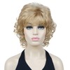 Lydell Short Wavy Curly Fluffy Synthetic Wigs with Bangs for