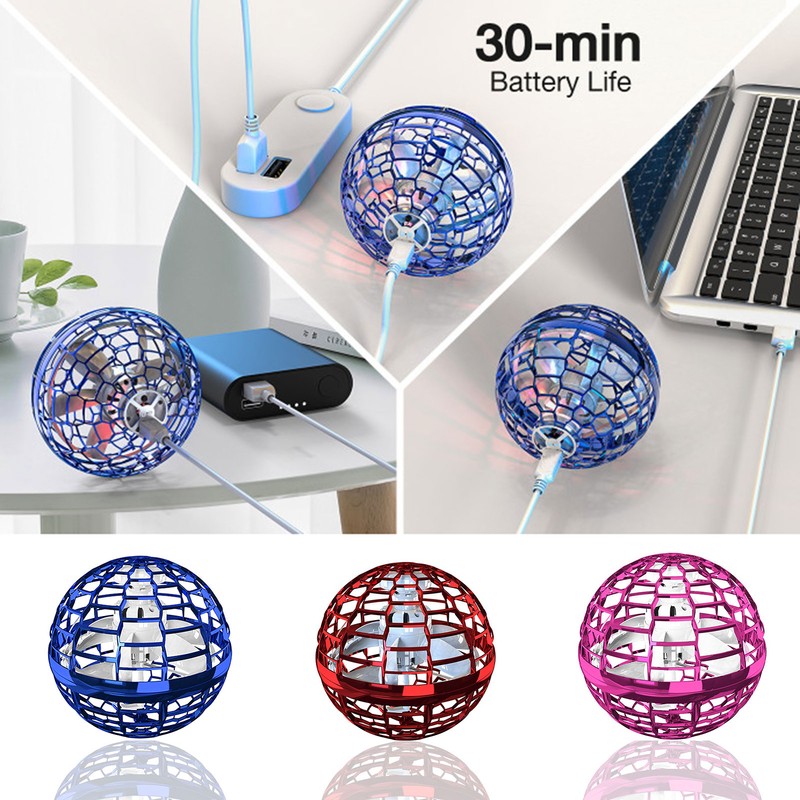 Flynova Pro Flying Ball Boomerang Spinner Dynamic RGB Lights with