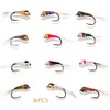 Outdoor Planet Surtido de 36 ninfas eficaces de pesca con