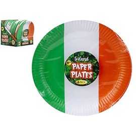 PMS Pack of 6 Ireland Paper Plates St Patricks Day Irish Supporter World Cup Six Nations Patriotic Approx 23cm