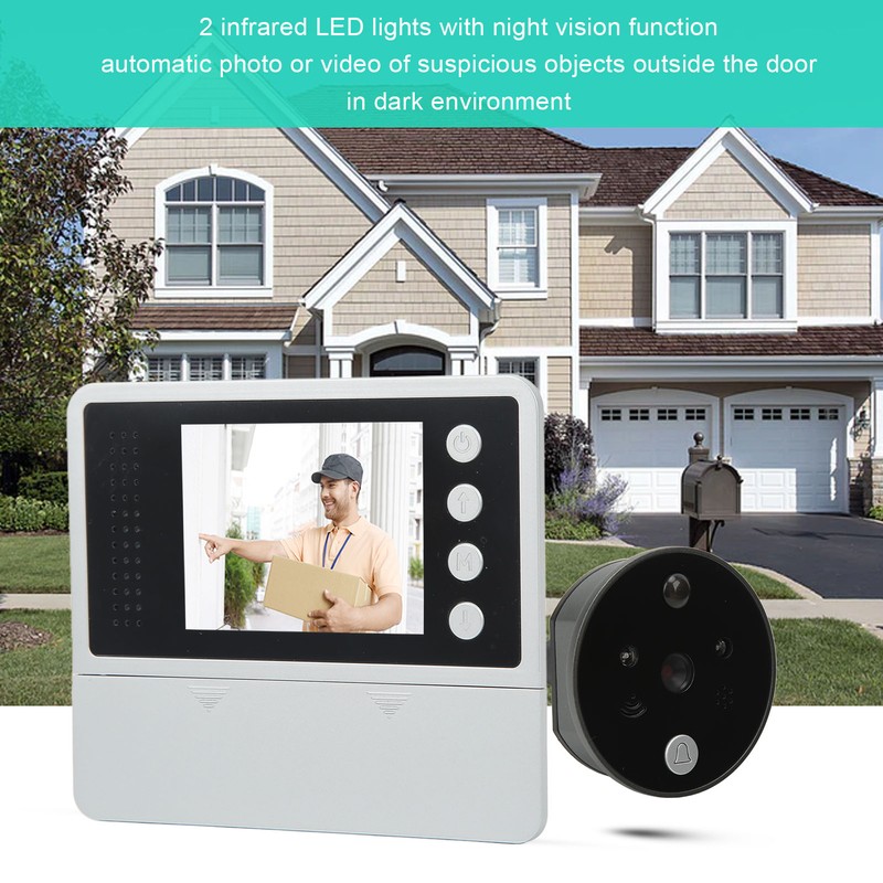 2.8in Digital Door Viewer Smart Peephole Doorbell Camera Infrared Night
