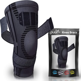Pure Support Knee Brace, Compression Sleeve for Running, Arthritis Pain, Sports