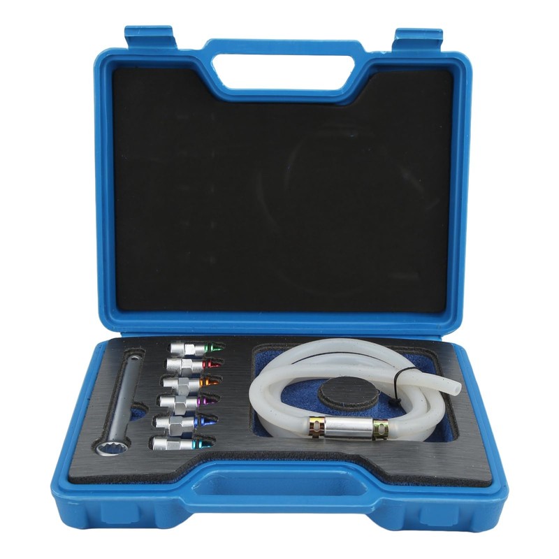 Brake Bleeder Wrench Kit 6 Adapters 1 Drain Hose Universal