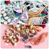 sourcing map 50Pcs 13 x 18 mm Teardrop Rhinestones Acrylic