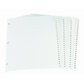 Oxford Binder Dividers Preprinted, Numbers 1-100, Letter, White