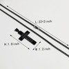 AMAZINGSUN Football Cross Necklace for Men.Black Cross Necklace for Men.Sport