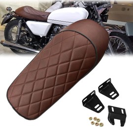 YIMOTO Motorcycle Cafe Racer Seat Vintage Saddle Cushion Seats for Honda CB125 CB175 CB200 CB350 CB360 CB400 CB450 CB500 Kawasaki KZ400 KZ550 K750 Z650 W650 Yamaha SR500 XJ550 XJ650 XS650