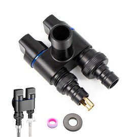 Combination Angle Valve 1/2 x 3/4 Inch Angle Regulating Valve - Universal Valves Dishwasher Double Device Valve Control Valve Double Switch Three-Way Angle Valve for Bathroom, Sink, Fittings