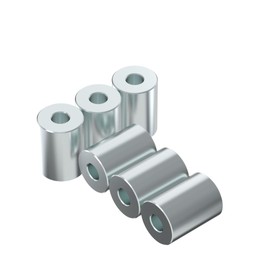 Aluminum Spacer - 1" OD x 3/8" ID - Unthreaded Round Standoff Bushing, Precision Metal Spacer, Plain Finish, Durable T-6061 Aluminum for 3/8" or M10 Screws/Bolts, 1-3/8" Length (Pack of 25)