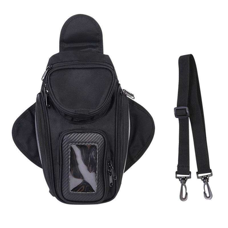 Ranzek Motorcycle Large Capacity Tank Bag with Strong Magnetic Black