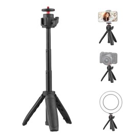 Mini Trípode Cámara Tripie para Celular Tripie Portable Extensible Trípode Soporte con 4 Niveles de Altura Ajustable para Teléfono Cámara Selfie...   