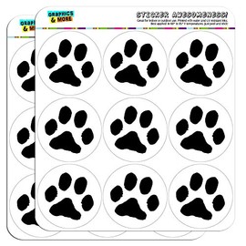 Paw Print Pet Dog Cat 2" Planner Calendar Scrapbooking Crafting Stickers - Clear