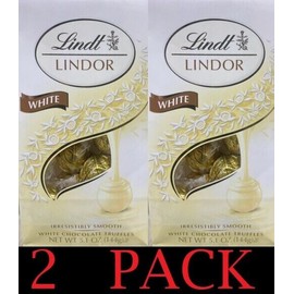 Lindt 2x NEW Lindt LINDOR White Chocolate Truffles 5.1 oz Bag - FREE SHIP - 2 PACK