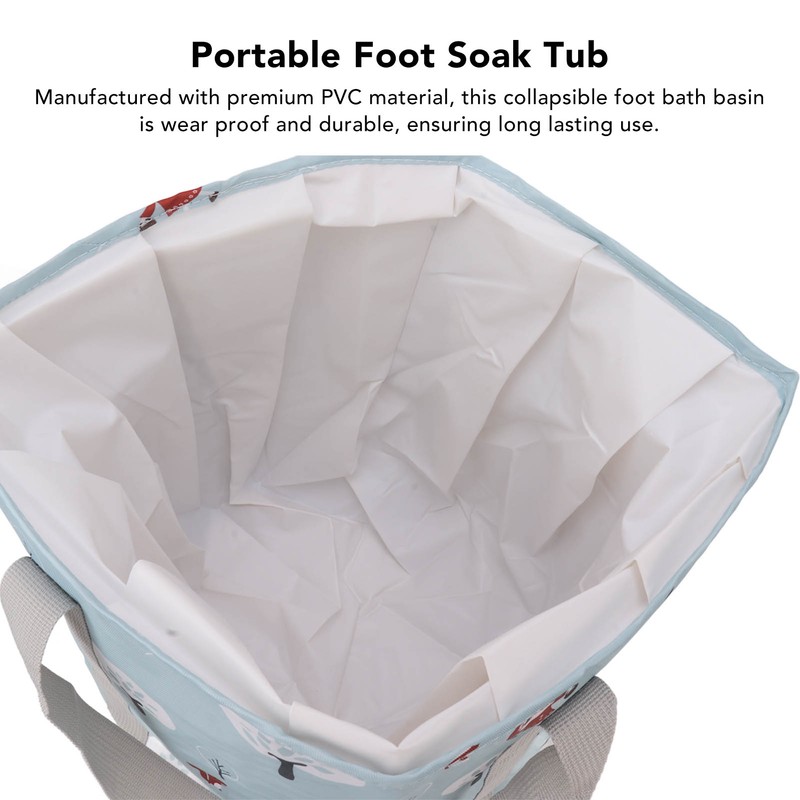Collapsible Foot Bath Basin PVC Insulated Portable Foot Soaking Bath