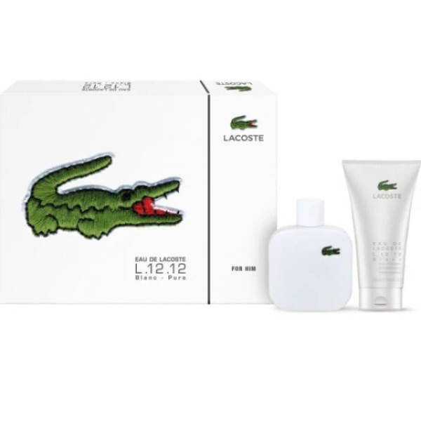Lacoste 12.12 Blanc EDT x 100ml + Shower Gel x